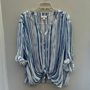 Style & Company striped blouse. Size L